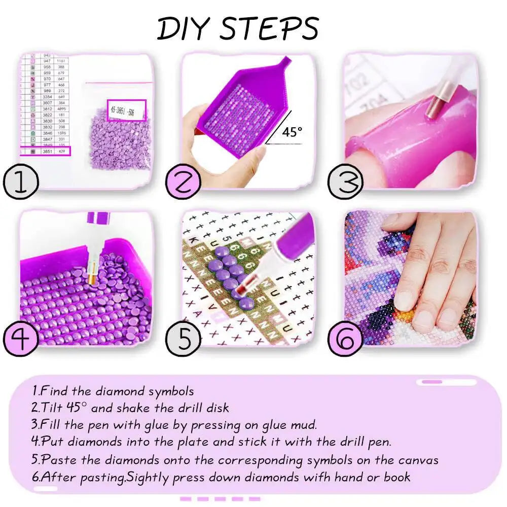 Huacan Diamond Painting Elephant Lion Diy Full Mosaic Art Rhinestone Embroidery Africa Wild Animal Picture Wall Decor