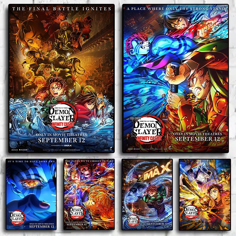 Japanese Hot Anime D-Demon Slayer Kimetsu No Yaiba Infinity Castle 2025 Manga Poster Canvas Painting Wall Pictures Home Decor