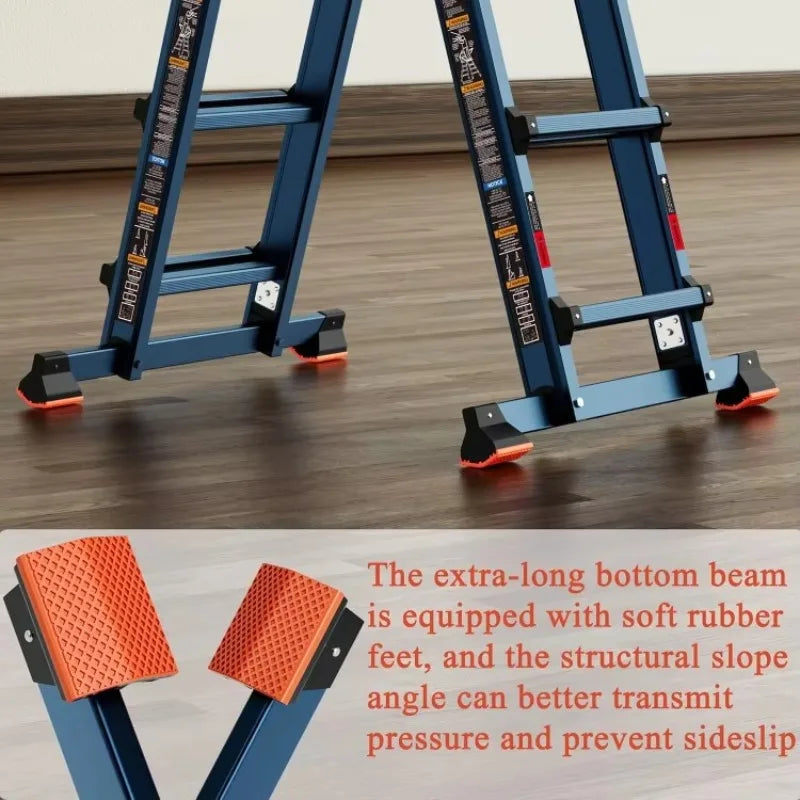 Hot Sale.A Frame 4 Step Ladder Extension,Storage Folding Ladder,300 lbs Security Load,14 FT Anti-Slip Multi Position Ladder