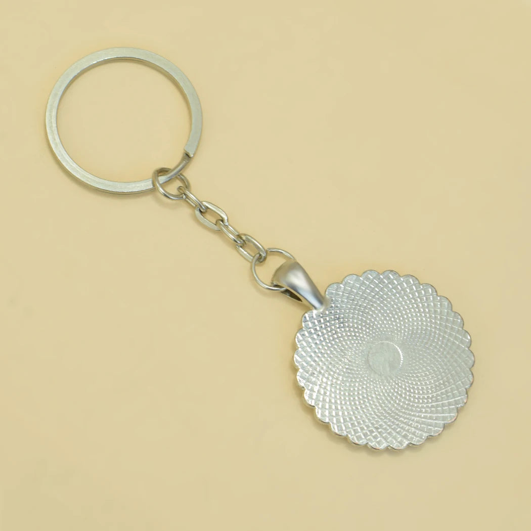 Arab National Flag Keychains Algeria Yemen Tunisia Saudi Arabia Egypt Glass Dome Rhinestone Key Chain Flag Jewelry Keyring Gift