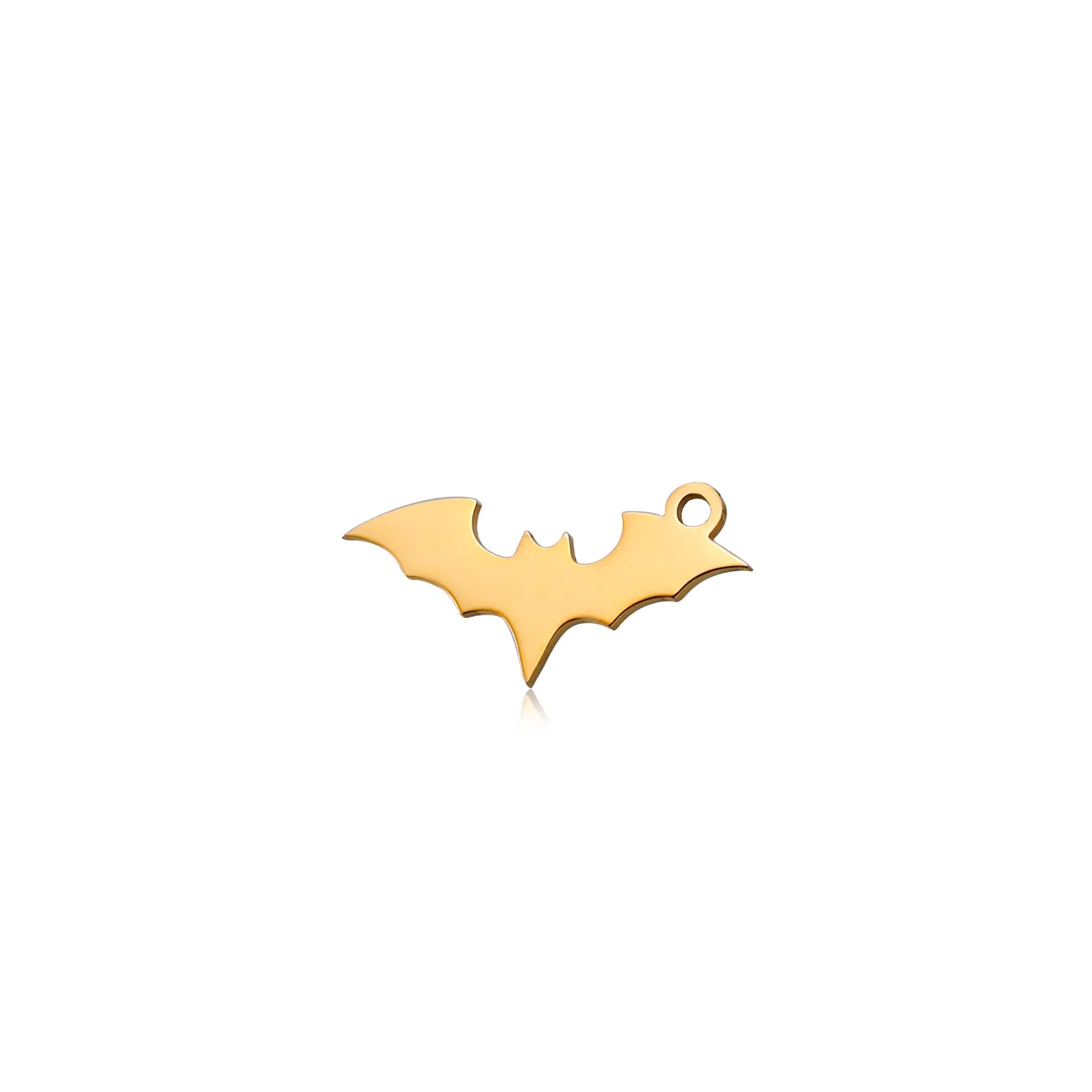 5pcs/Lot Stainless Steel Charms Animal Bat Decorations Halloween Party Supplies For Diy Making Necklace Bracelet Pendant Jewelry