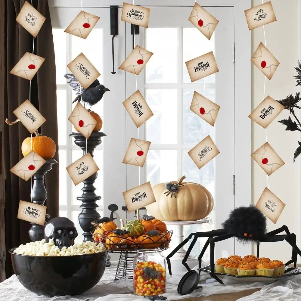 20pcs Magic Wizard Floating Acceptance Letters Banners for Halloween Harry Themed Party Decoration Masquerade Welcome Letter