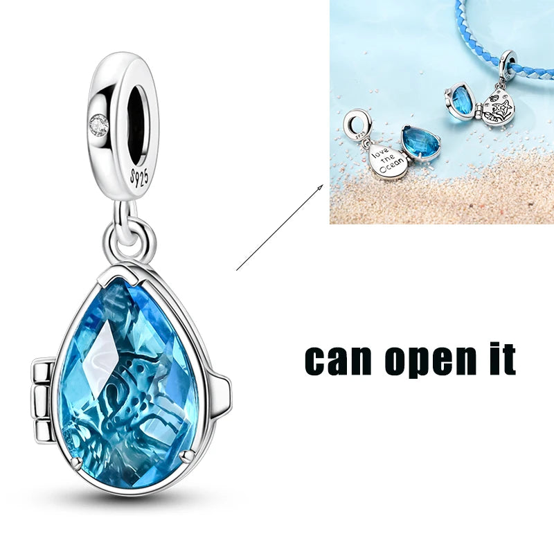 Ocean Trendy 925 Silver Dolphin Crab Boat Beach Charms Beads Fit 3mm Original Bracelets DIY Thoughtful Fine Jewelry Making Gifts