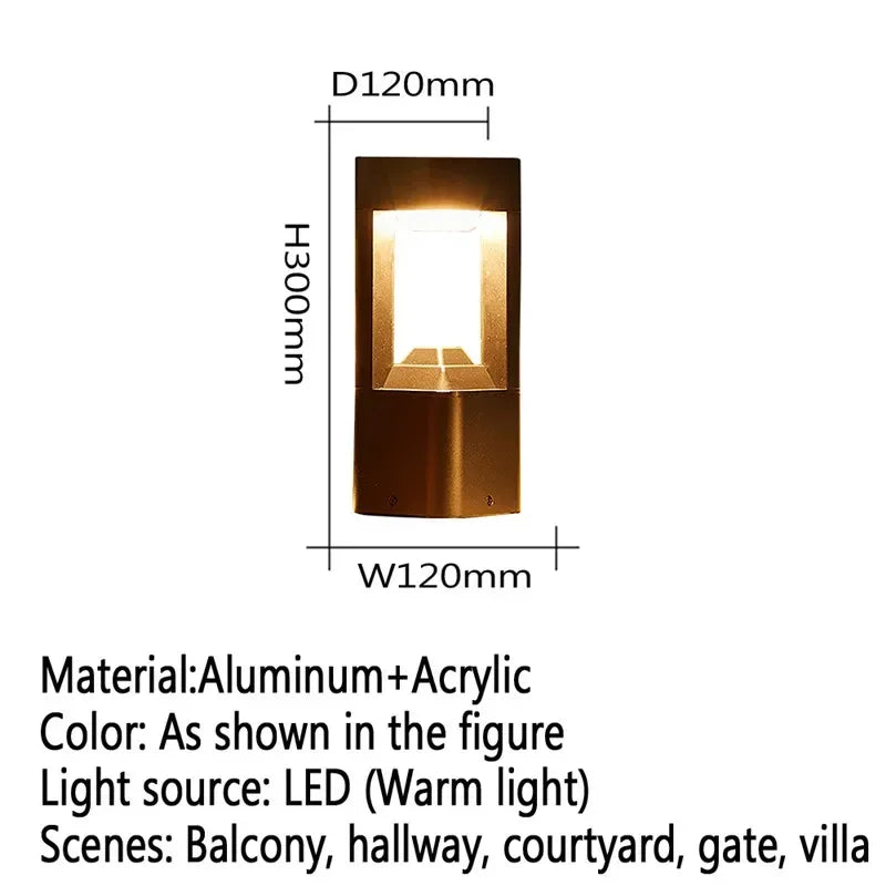 GISELLE Contemporary Outdoor Lawn Lamp LED Electric Waterproof Villa Garden Courtyard District Residential Quarters Lawn Lamp ﻿