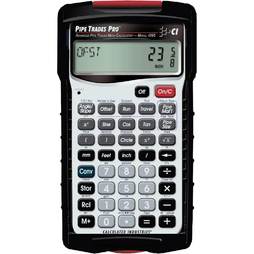 4095 Pipe Trades Pro Advanced Pipe Layout and Design Math Calculator Tool for Pipefitters, Steamfitters