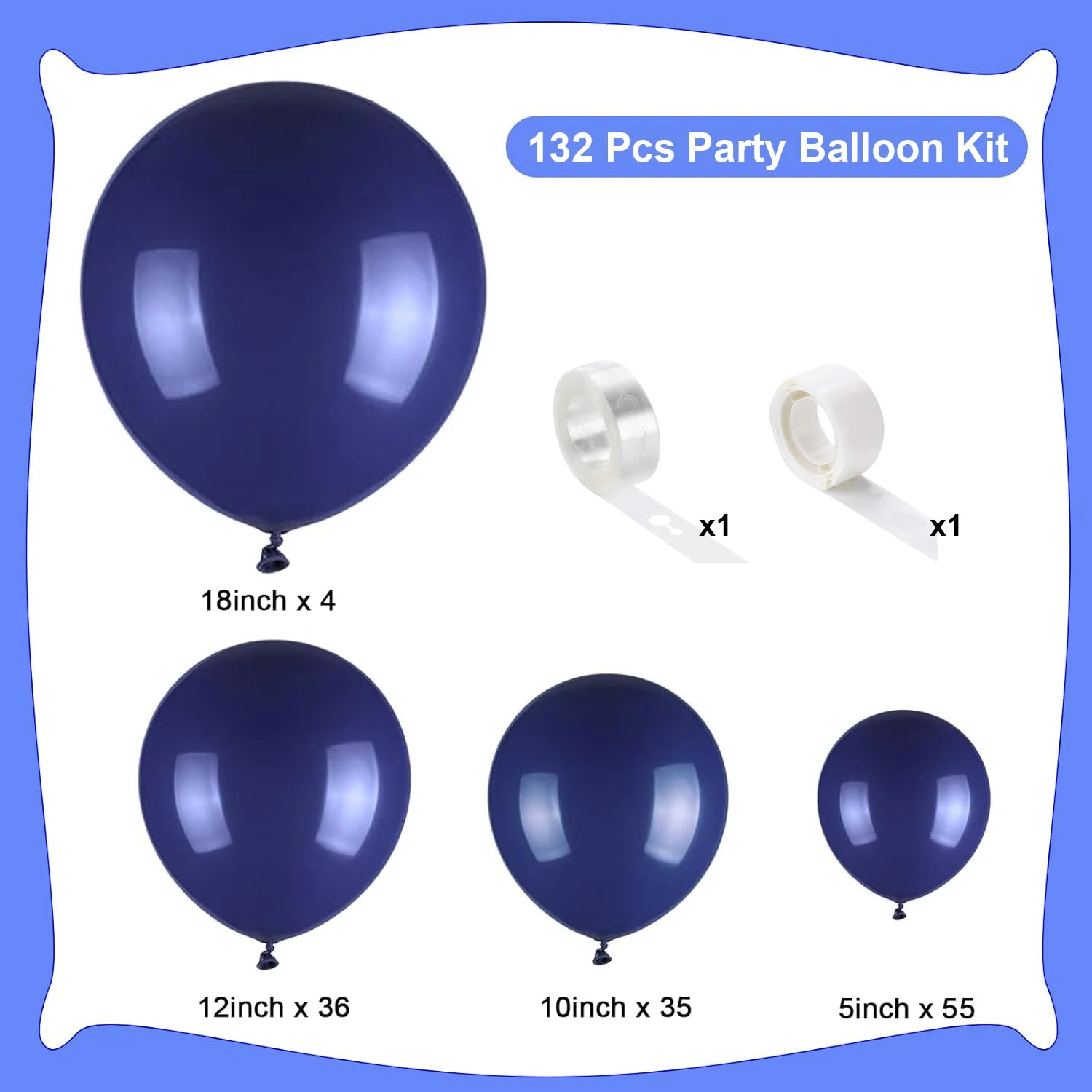 132PCS multi-color latex balloon set suitable for birthday parties, weddings, Valentine's Day party decoration