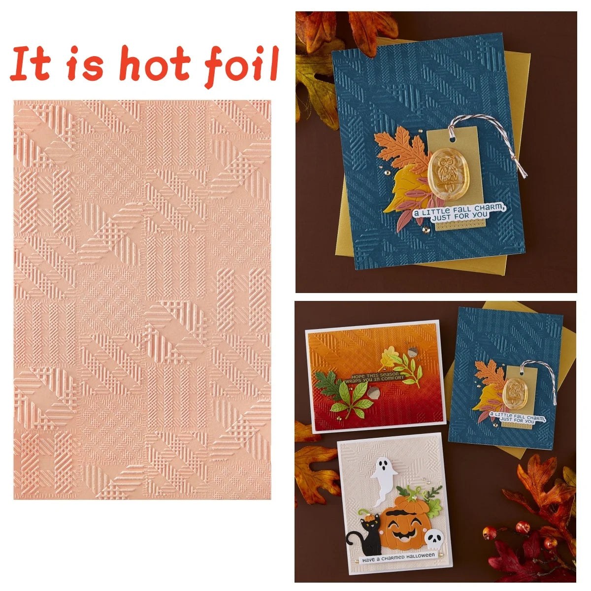 New Pumpkin ghost Acres Metal Cutting Dies Clear Stamps Gilded Weave Hot Foil Stencil Wax for DIY Making Card Craft Autumn 2025