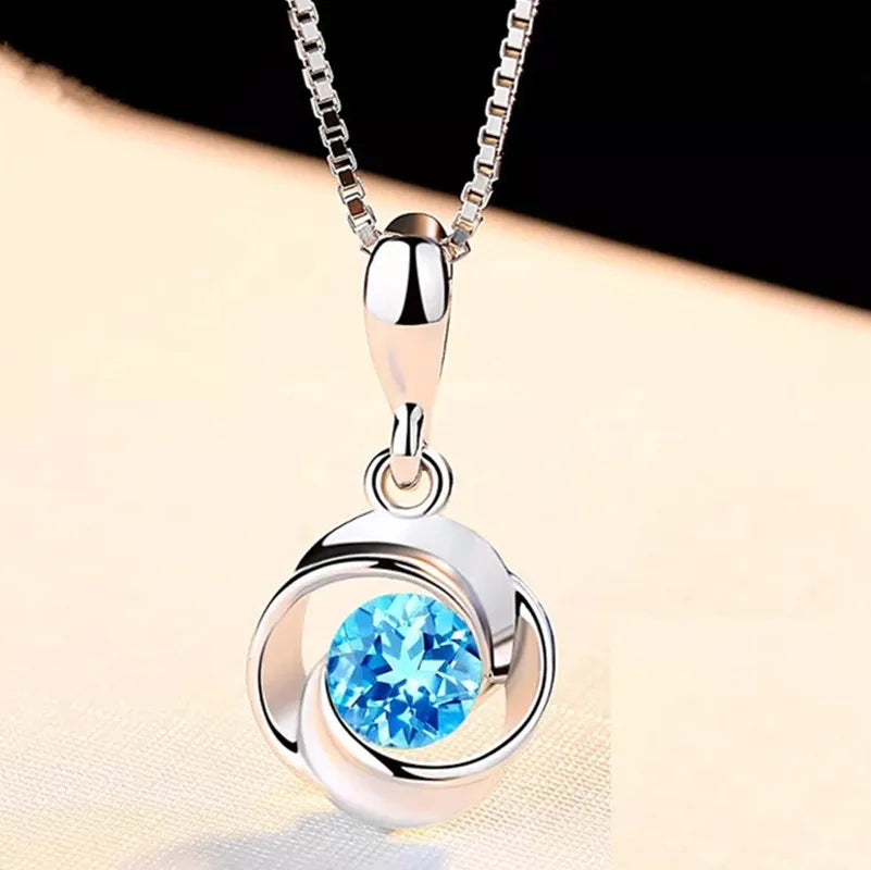 925 Sterling Silver Necklace Pendant Zircon High Quality Chain For Women Luxury Fashion Wedding Engagement Jewelry Party Gifts