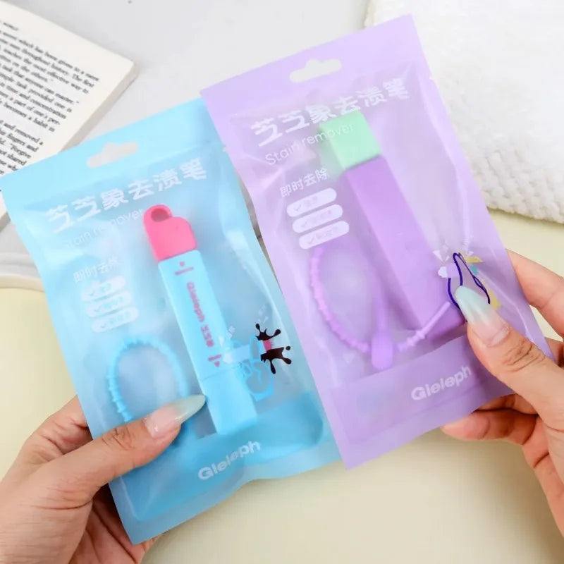 Portable Double Head Stain Remover Pen Instant Stain Treater Stick White Clothes Washing Free Grease Pen Emergency Cleaning Tool