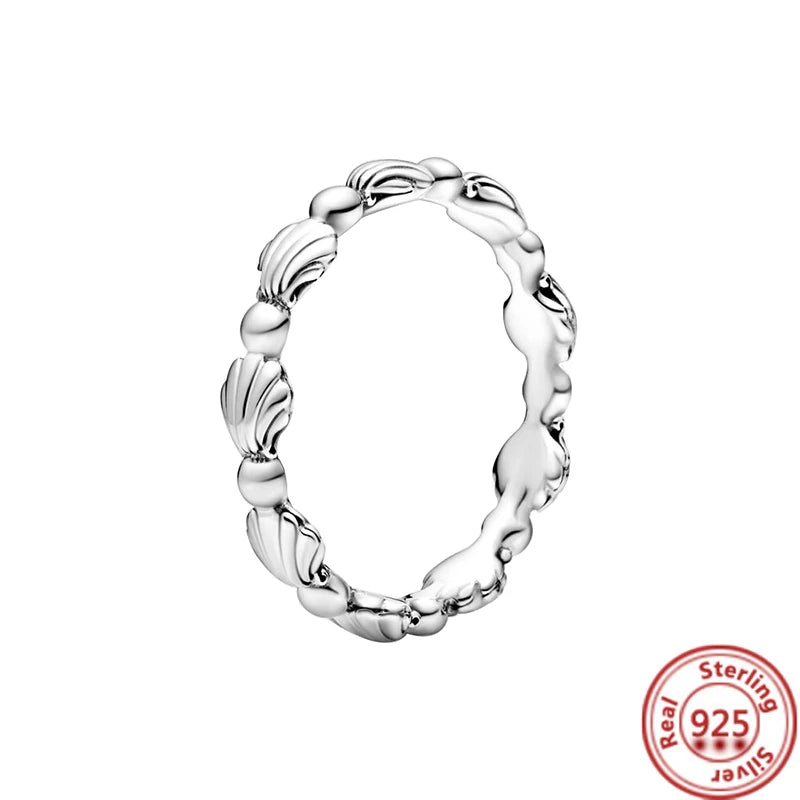 NEW 925 Sterling Silver Rings Sparkling Original Design Women Heart Daisy Flower Wishbone Ring Jewelry Engagement Female Gift