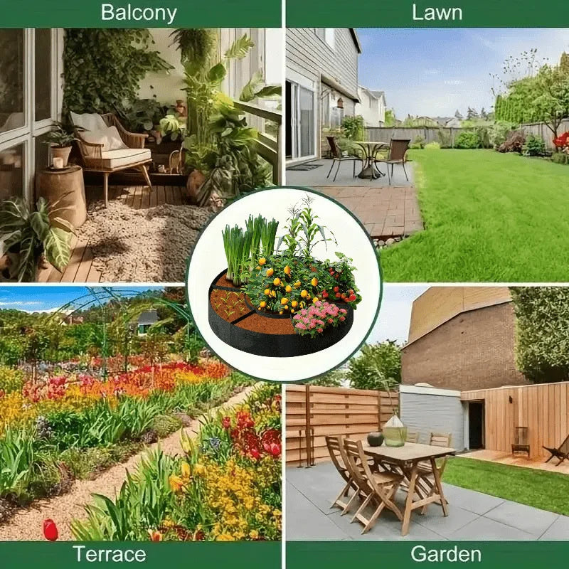 1 classic circular garden bed, lightweight freestanding circular planter, suitable for vegetables, herbs and all manner of plant