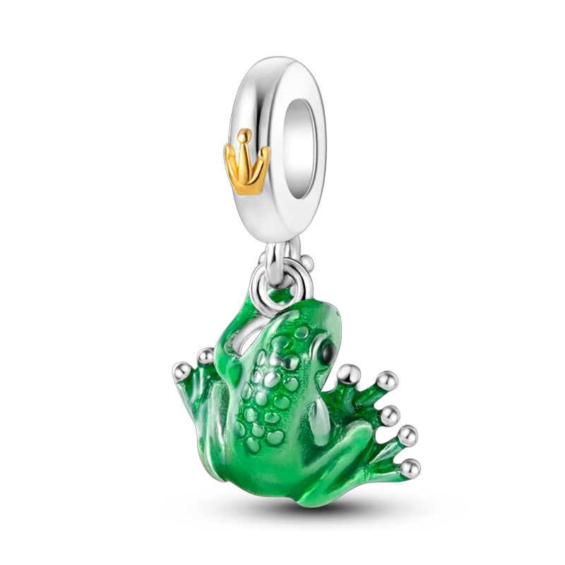 New 925 Sterling Silver Cactus Four Leaf Clover Charm Spring Green Series Bead Pendant For Original Beads Bracelet DIY Jewelry