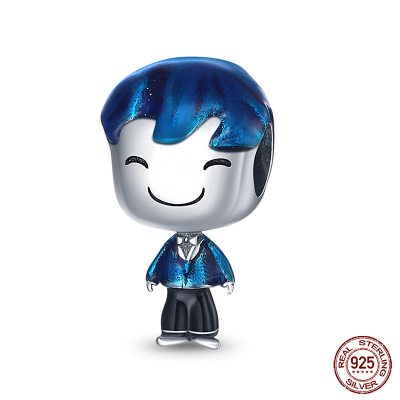 new in Real 925 Sterling Silver Boys and Girls Bicycle Charms Beads Fit Qikaola 925 Original Bracelets Fine DIY Jewelry Making