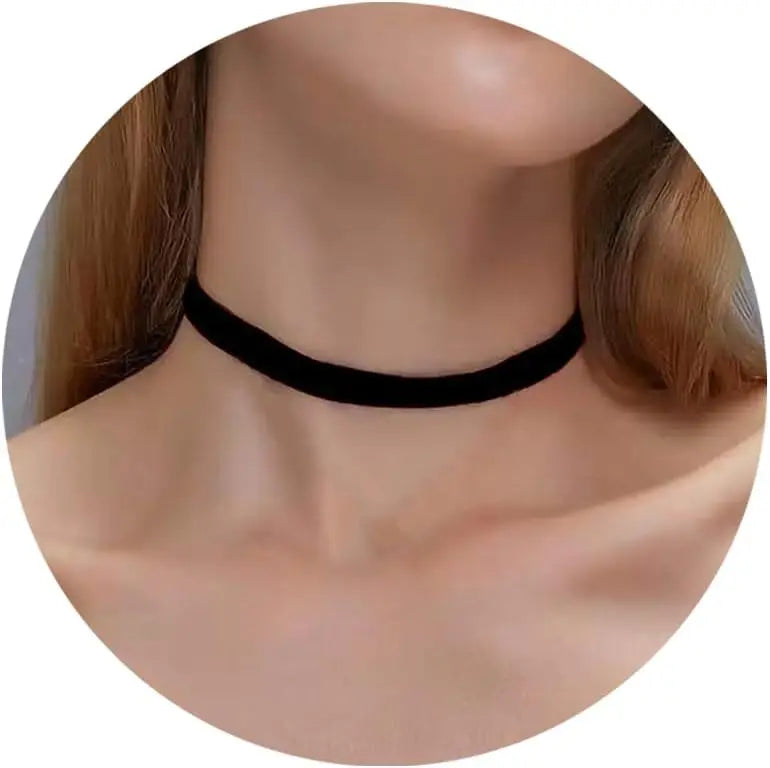 Black Necklaces for Women, Adjustable Layered Velvet Leather Lace Collar choker Necklaces, Goth Jewelry Gifts.