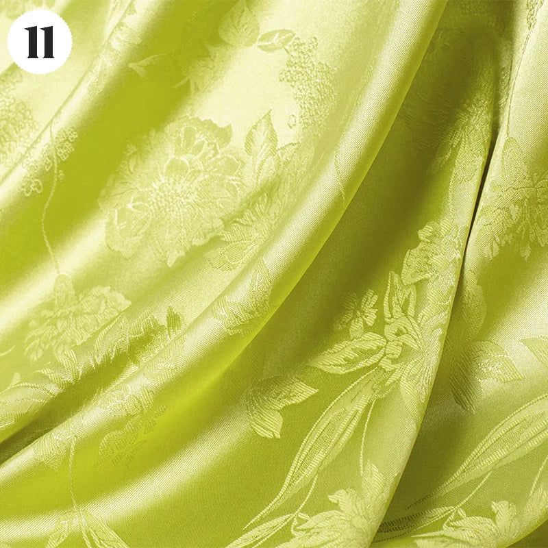 Floral Pattern Jacquard Damask Fabric Faux Silk Satin Brocade Fabric For DIY Sewing Cheongsam Hanfu Wedding Dress Garment Decor