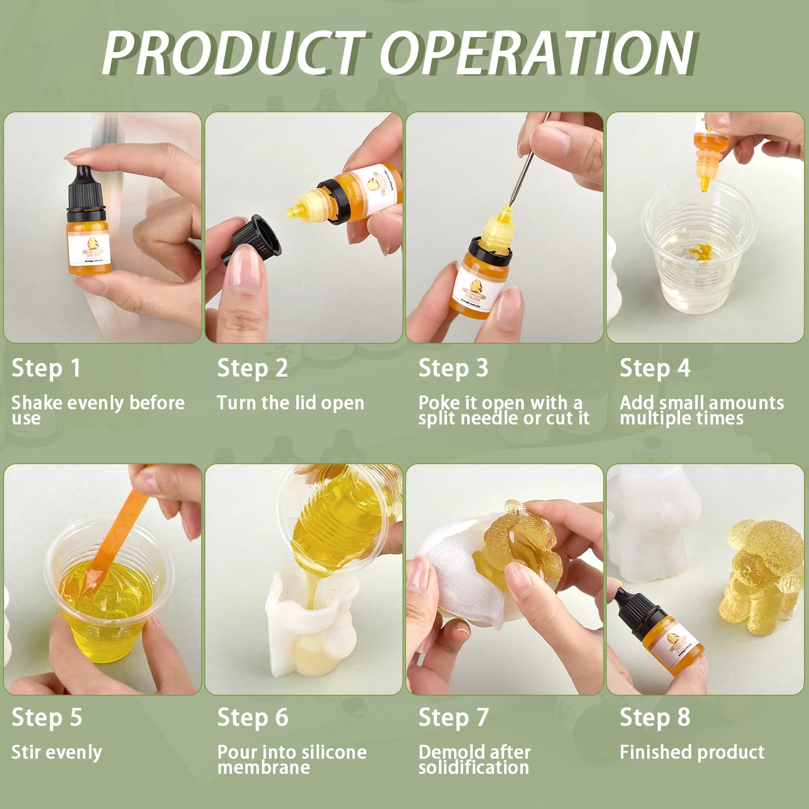 Epoxy Resin Pigment Kits Candle Dye Liquid Colorant DIY UV Epoxy Resin Mold Jewelry Making Candle Soap Making Dye Pigment Sets