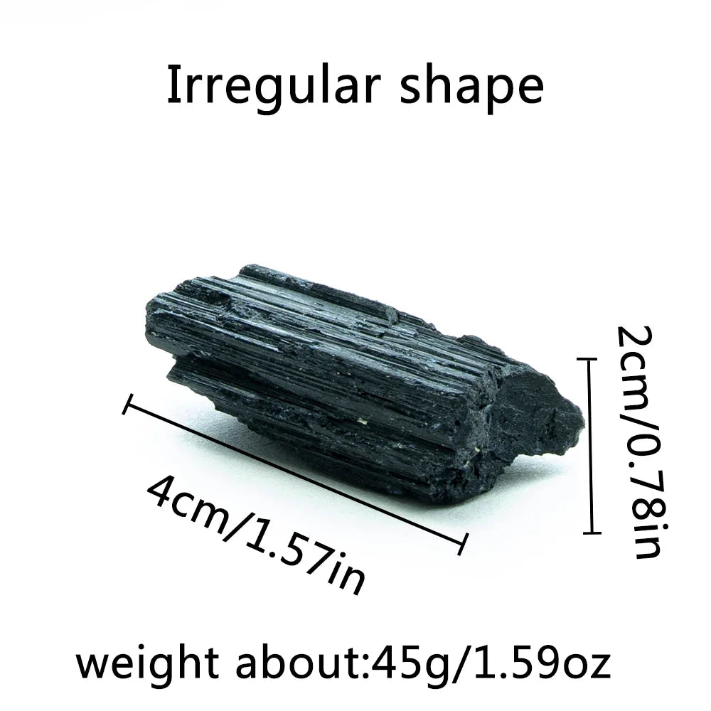 180g Natural Black Tourmaline Gravel Raw Ore Fine Crystal Mineral Specimen Healing Collection Eliminates Magnetic Gifts