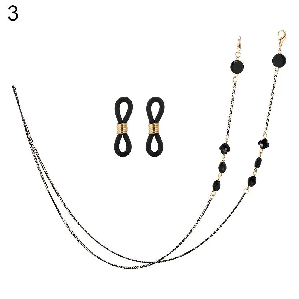 New Fashion Women Eyeglass Chain Hollow Star Pearl Beaded Sunglasses Reading Glasses Lanyard Eyewear Holder Neck Strap Rope