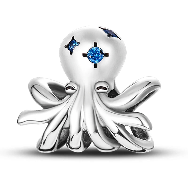 Ocean Trendy 925 Silver Dolphin Crab Boat Beach Charms Beads Fit 3mm Original Bracelets DIY Thoughtful Fine Jewelry Making Gifts