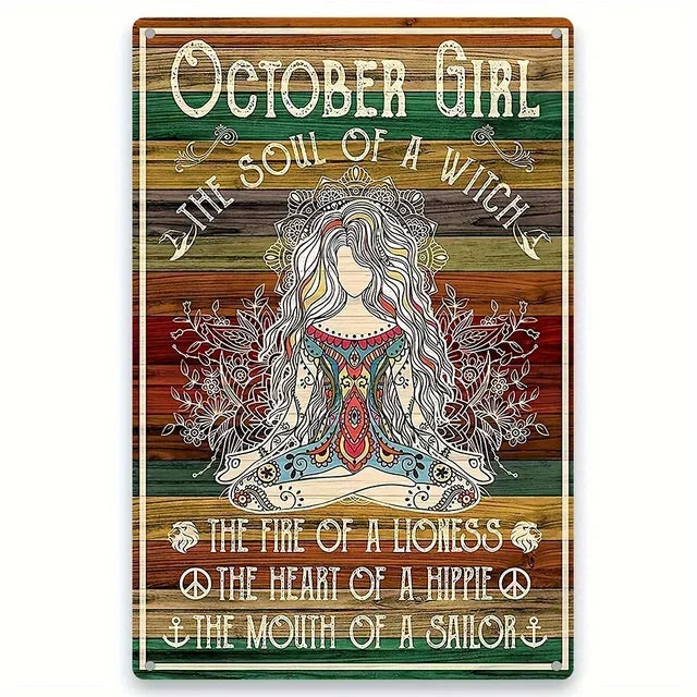 Vintage Metal Tin Sign  The House Witch Rules Halloween Decoration  Retro Wall Art for Home Room Restaurant Decor