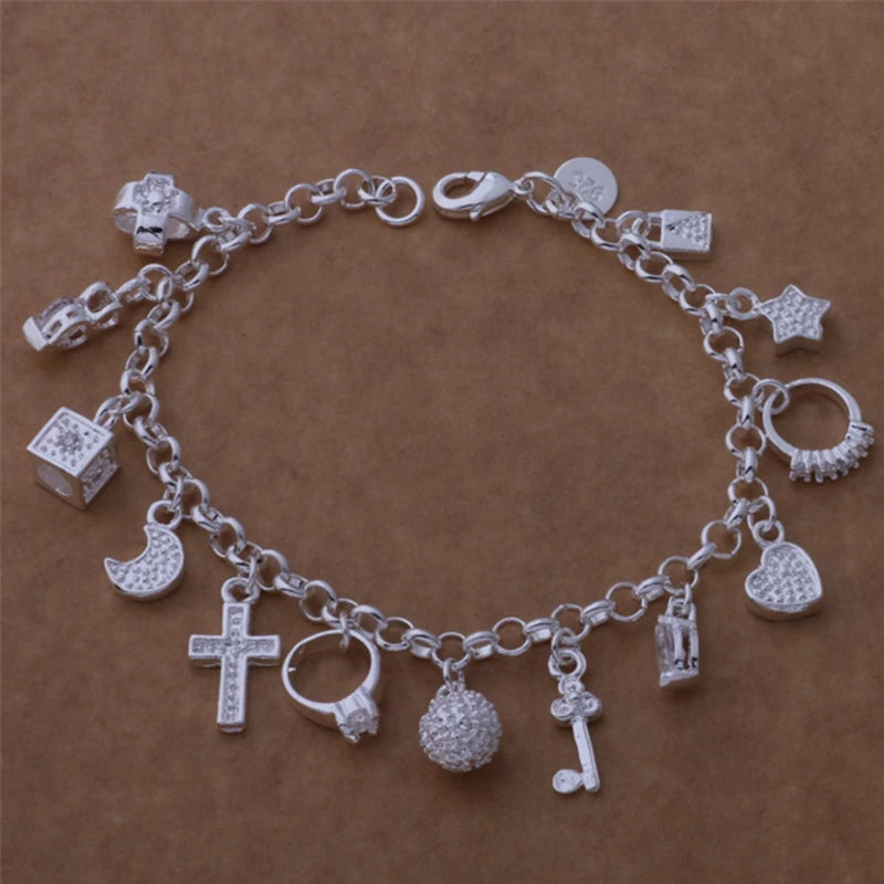 925 Sterling Silver Bracelet watchband High Quality Romance Chain For Women Fashion Engagement Party Wedding Jewelry Gift