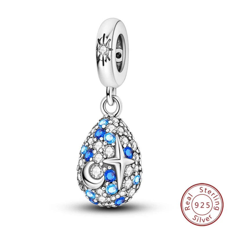 100% Real 925 Sterling Silver Classic Devil's Eye Charms Beads For Women Fit Original Qikaola Bracelets Fine DIY Jewelry Making