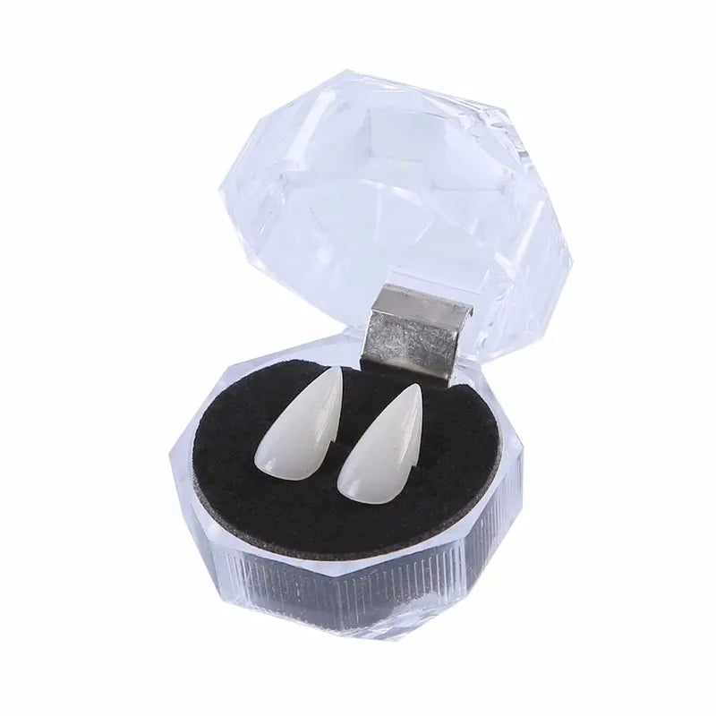 Vampire Teeth Fangs Dentures Props Halloween Costume Props False Teeth Solid Glue Denture Adhesive Halloween Party Decor