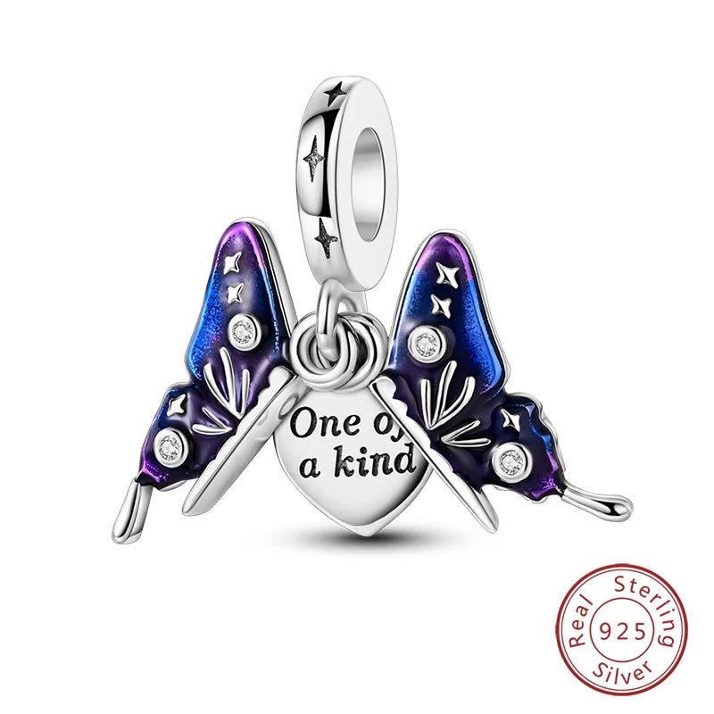 100% Real 925 Sterling Silver Classic Devil's Eye Charms Beads For Women Fit Original Qikaola Bracelets Fine DIY Jewelry Making