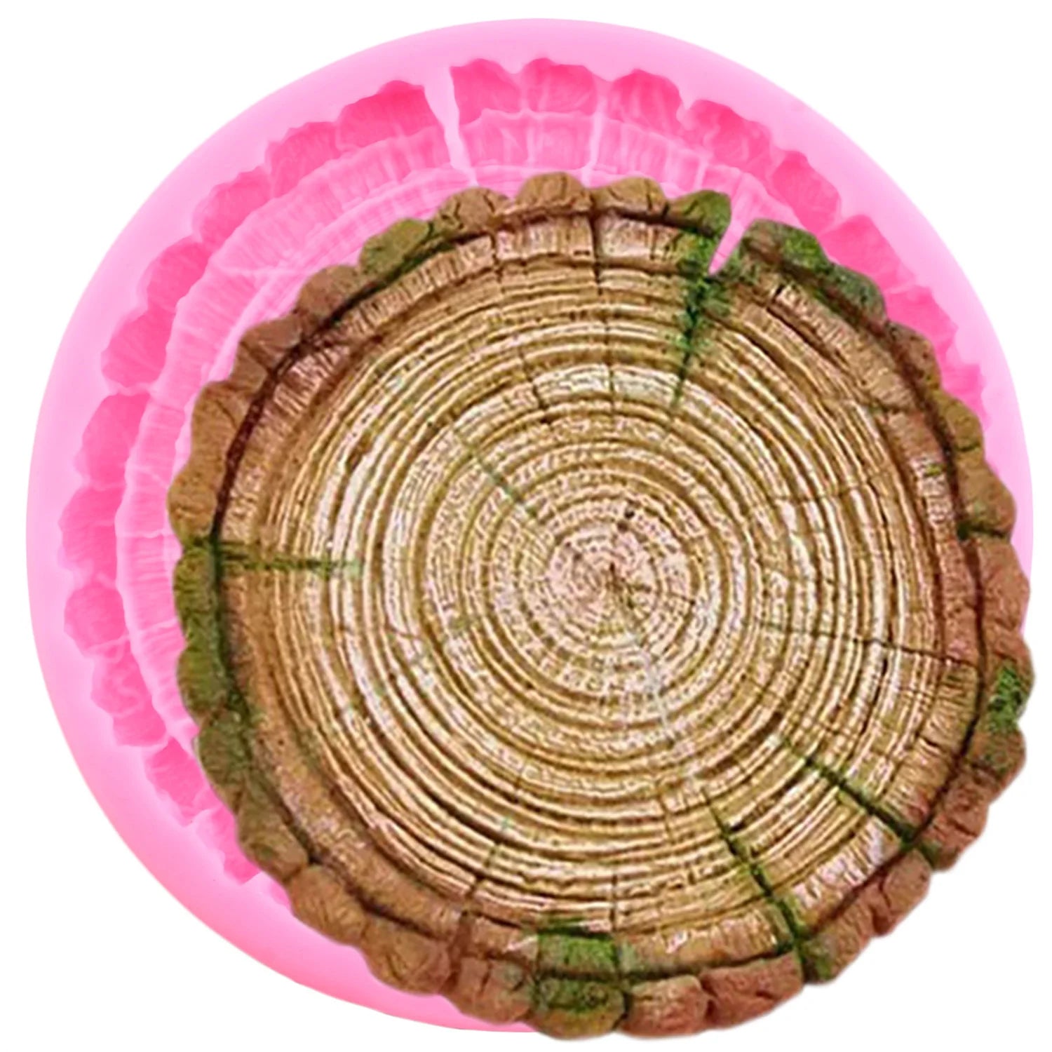 3D Tree Stump Fondant Mold Garden Picket Fence Silicone Molds Grass Flower Mushroom Chocolate Candy Mold Cake Decorating Tools