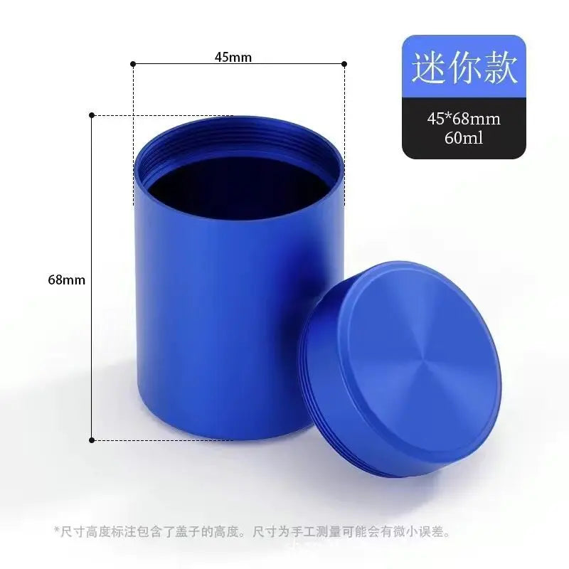 Portable Aluminum Alloy Tea Sealer Can  Mini Herbal Tea Storage Box with Airtight Lid - Gift Packaging Органайзери