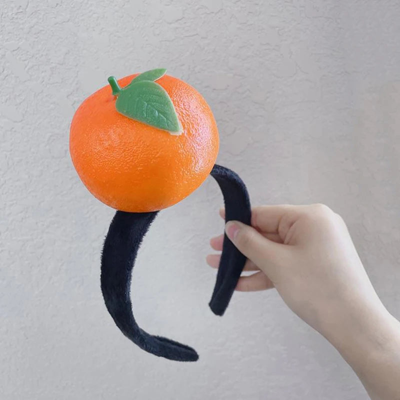 Funny Simulated Fruit Vegetable Hair Hoop Bread Carrot Banana Hairband Pepper Headband Birthday Cosplay Halloween Headwear