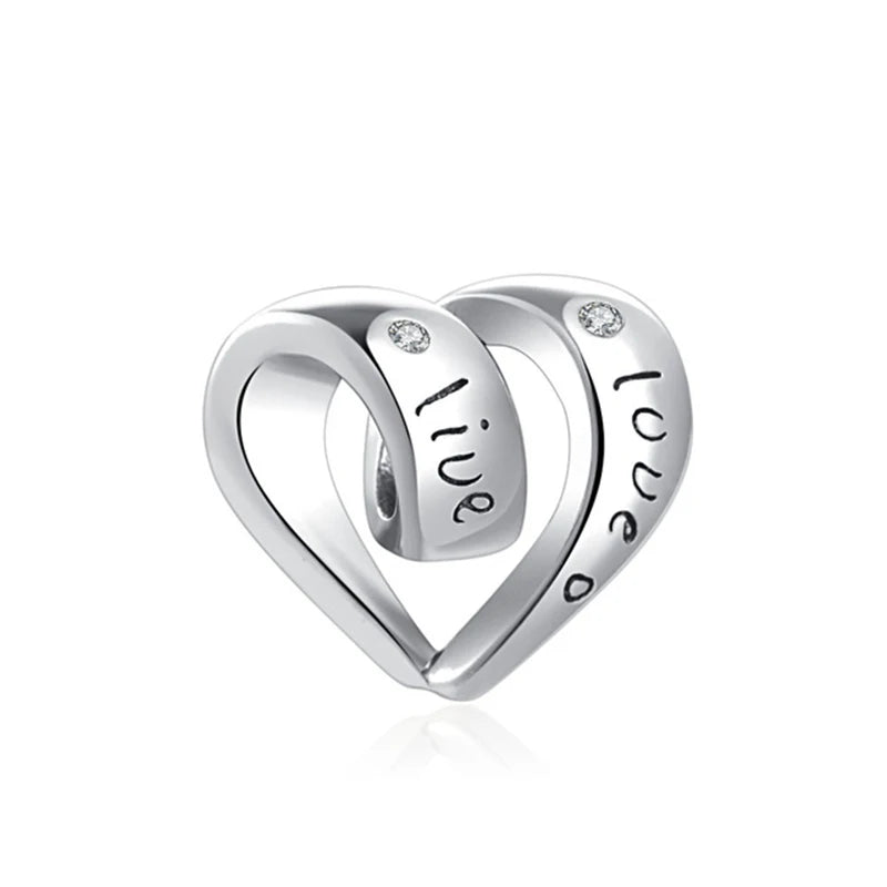 Valentine's Day Charm An Arrow Pierces The Heart Pendant Forever Love Bead Fit Original Bracelet DIY Accessories Jewelry Gift