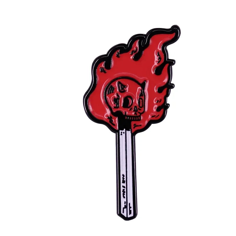 NEW Gothic Enamel Pins Halloween Terror Metal Brooch   Send Friend Fans Boutique Medal Gift Fashion Anime Badges Collecting