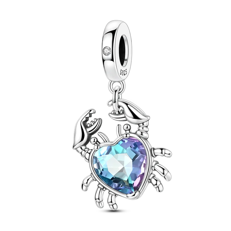 Original Charms Bead 925 Sterling Silver Inlaid Zirconium Bowknot Love Heart Balloon Pendants Fit Bracelet DIY Jewelry Marking