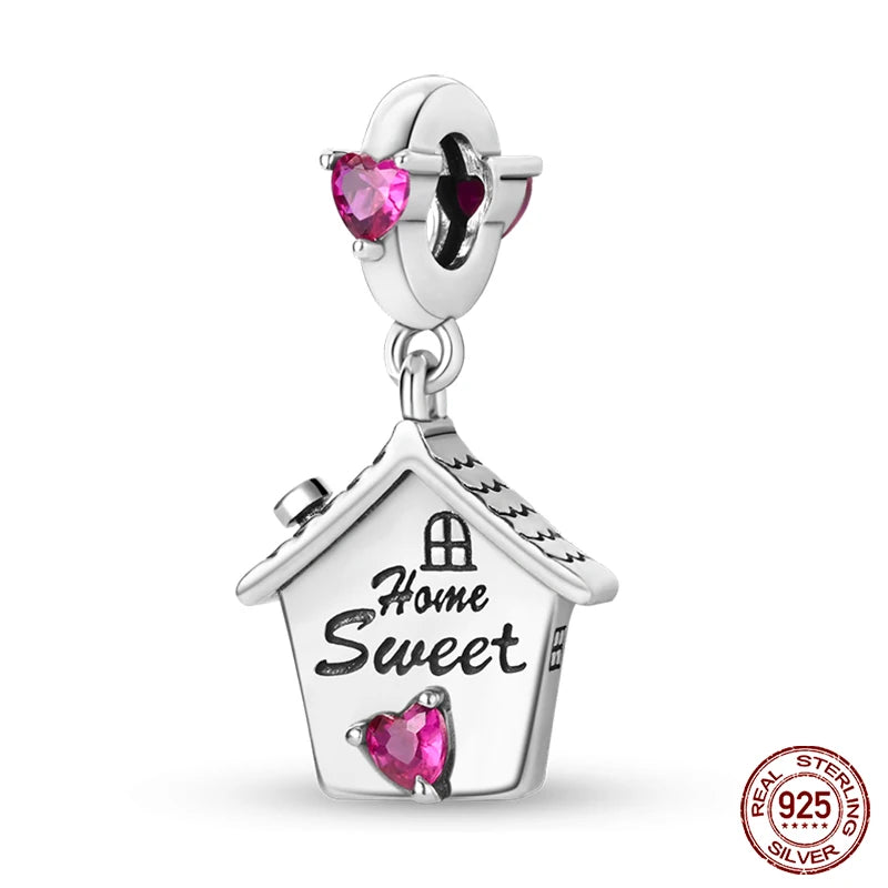 Fit Qikaola 925 Original Bracelet Fashion Bee Astronaut Eiffel Tower 925 Silver Charms Beads Fine DIY Birthday Jewelry For Women