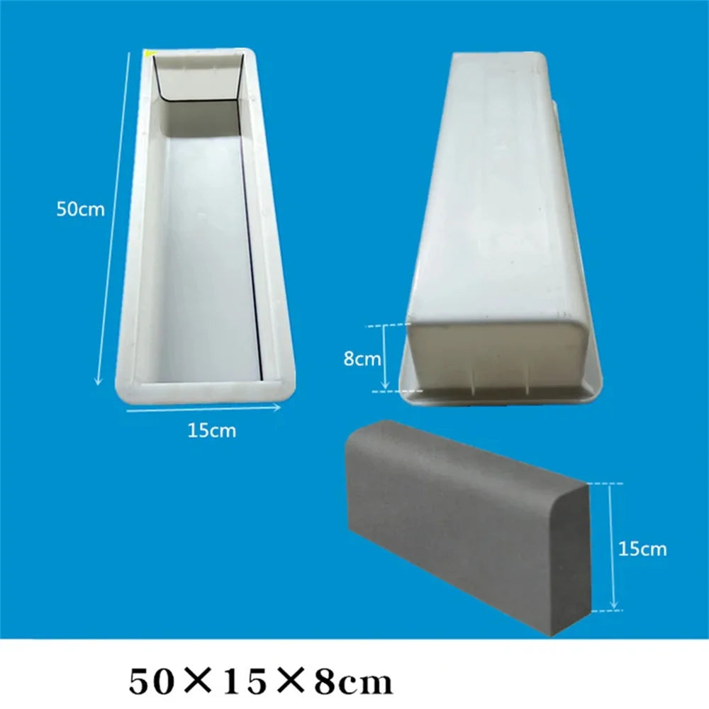 Road Curb Stone Plastic Mold Roadedge Arc, Cement Brick, Plastic Mold Stone, Roadside Stone, 50cm Long Line