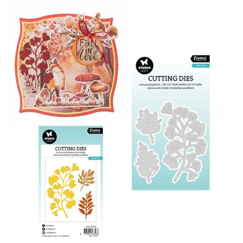 Umbrella Mushrooms Pumpkin Animals Autumn Tree Card Metal Cutting Dies Silicone Stamps Scrapbook Stencil Photo Album DIY Paper