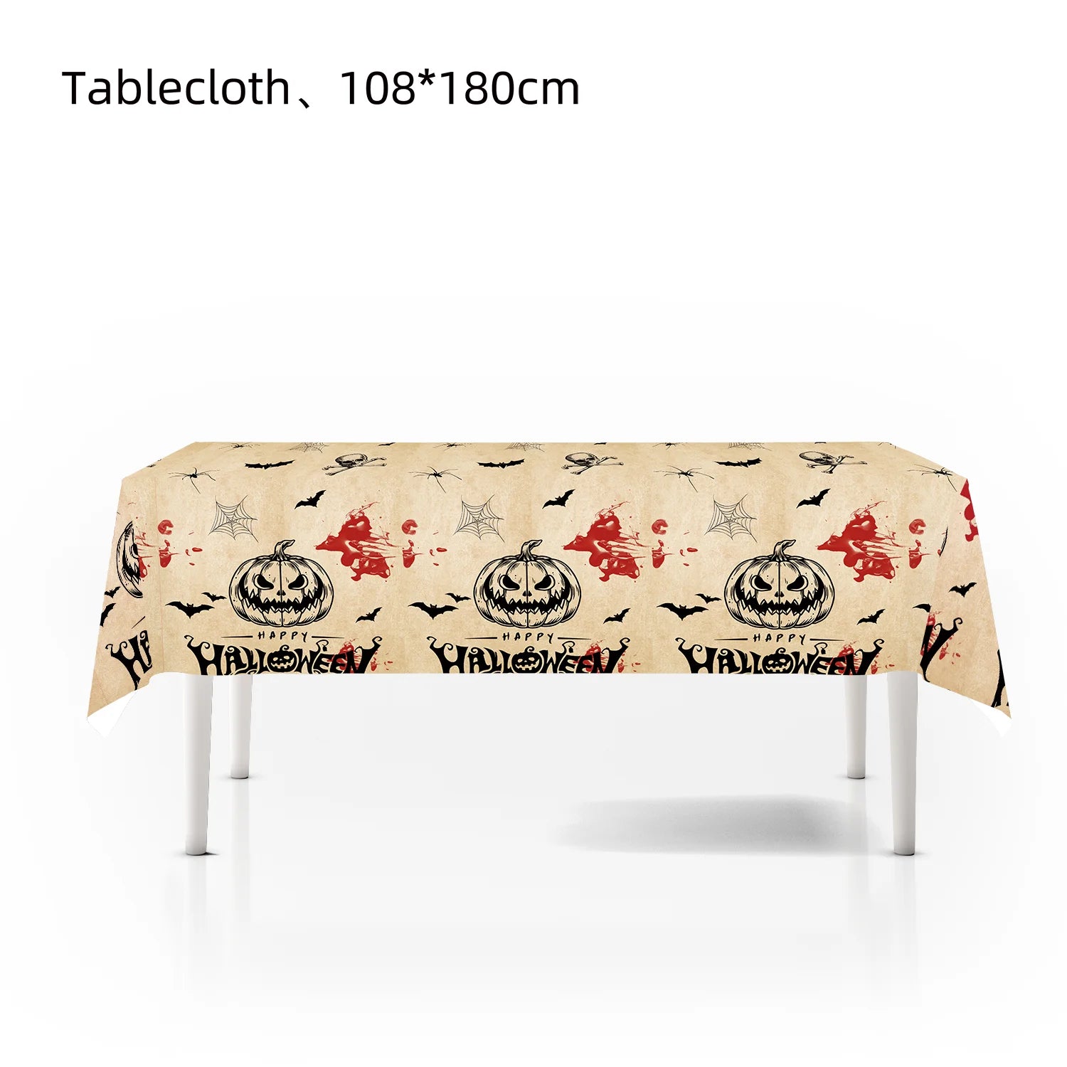 Halloween Ghost Shape Disposable Tableware Paper Plates Cups Halloween Happy Birthday Party Decoration For Home