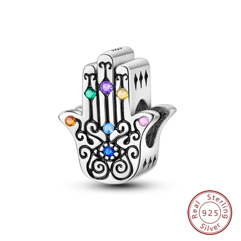 100% Real 925 Sterling Silver Classic Devil's Eye Charms Beads For Women Fit Original Qikaola Bracelets Fine DIY Jewelry Making