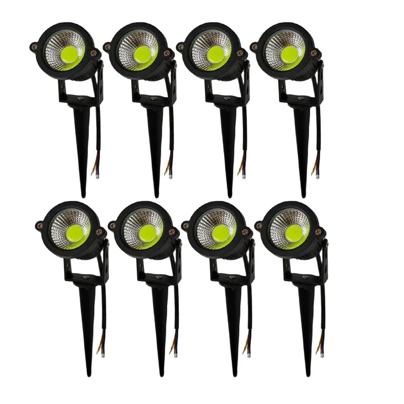 6-16PCS Outdoor LED Garden Lawn Light 5W Landscape Lamp Spike Waterproof DC12V Path Bulb Warm White Green Spot Lights 220V 110V