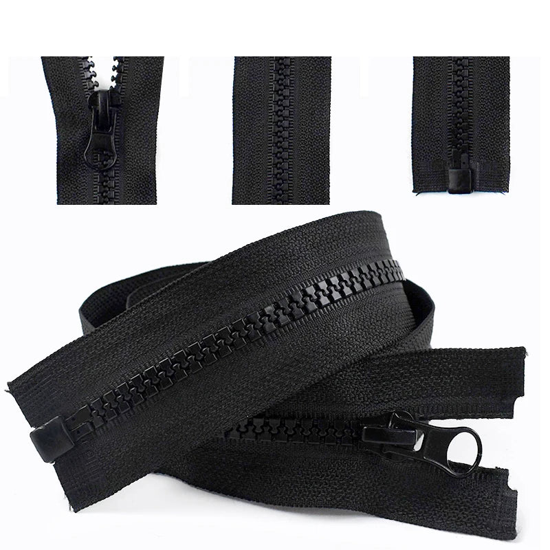 1Pc 5# 8# Sewing Resin Zipper 60-300cm Single/Double Zippers Sliders Long Zip Coat Tent Zips Repair Kit Bag Clothes Accessories