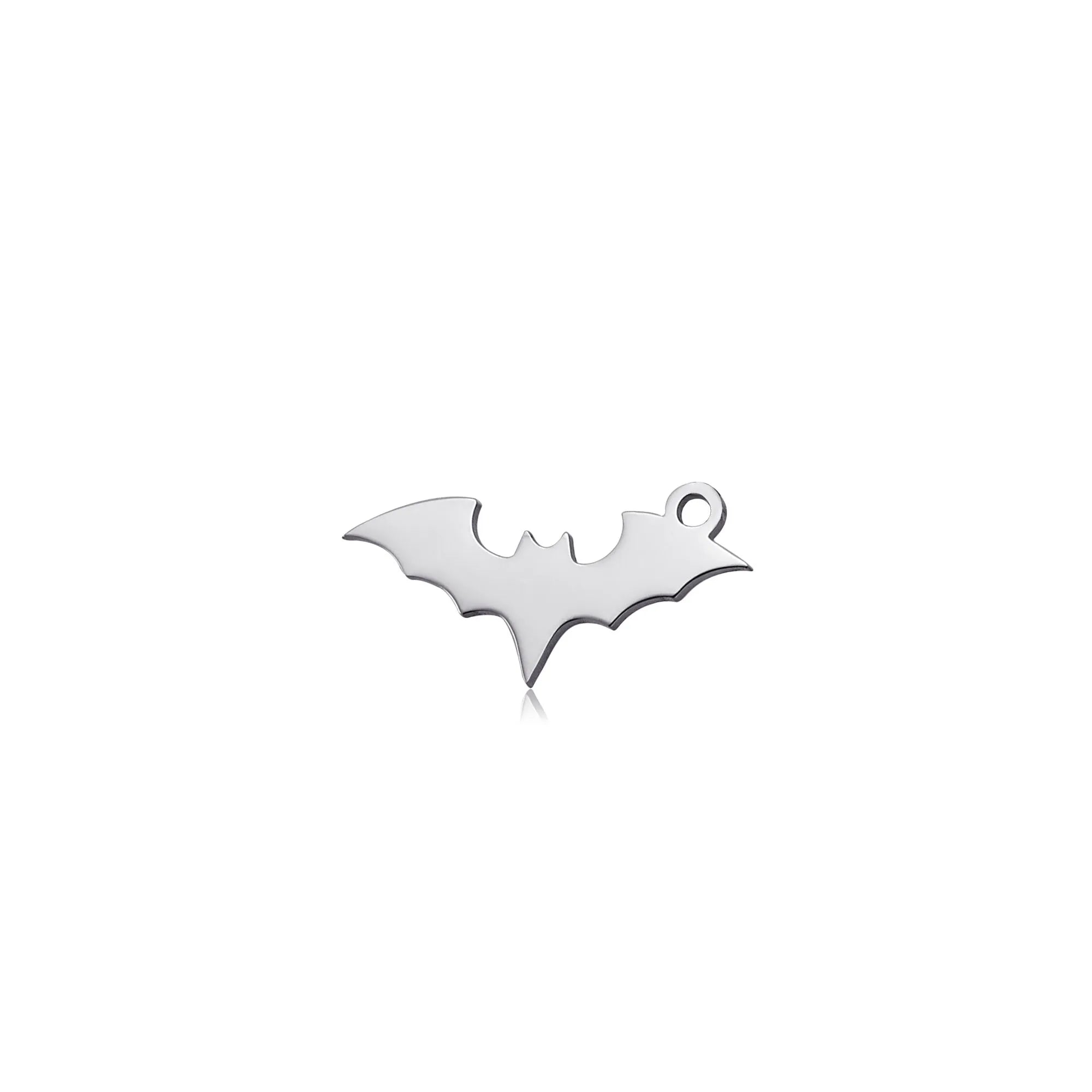 5pcs/Lot Stainless Steel Charms Animal Bat Decorations Halloween Party Supplies For Diy Making Necklace Bracelet Pendant Jewelry