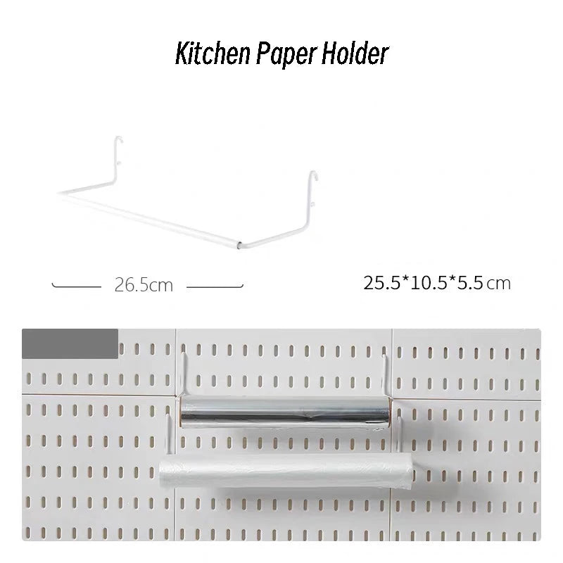 DIY Pegboard and Accessories, Multifunction Kitchen Organization, No Drill, Shelf, Wall Panels, Wall-Mounted Storage Rack