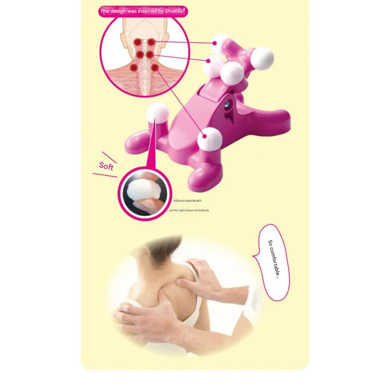 Manual Cervical Spine Brace Soothing Device Neck Massager Simulation Shiatsu Silicone Cervical Spine Correction Care Massager
