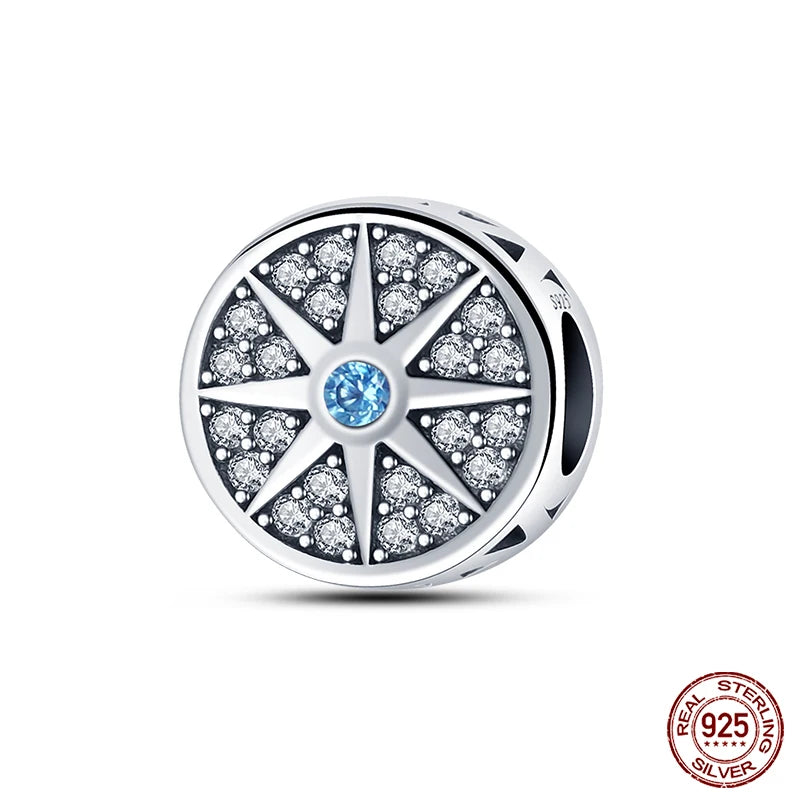 100% Real 925 Sterling Silver Classic Devil's Eye Charms Beads For Women Fit Original Qikaola Bracelets Fine DIY Jewelry Making