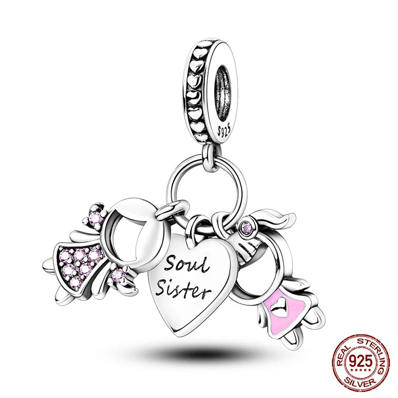 Fit Qikaola 925 Original Bracelet Fashion Bee Astronaut Eiffel Tower 925 Silver Charms Beads Fine DIY Birthday Jewelry For Women