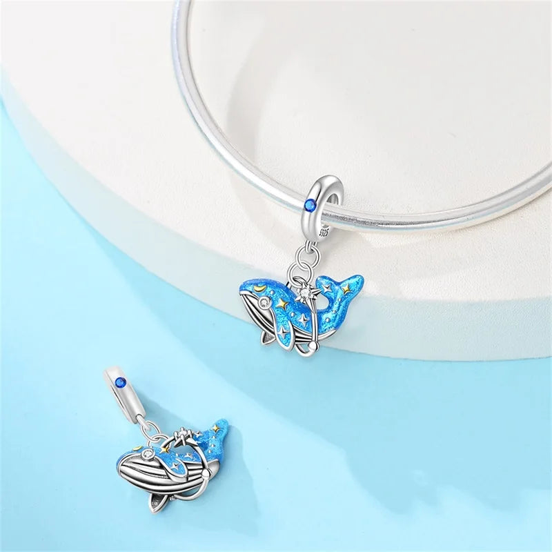 Ocean Trendy 925 Silver Dolphin Crab Boat Beach Charms Beads Fit 3mm Original Bracelets DIY Thoughtful Fine Jewelry Making Gifts