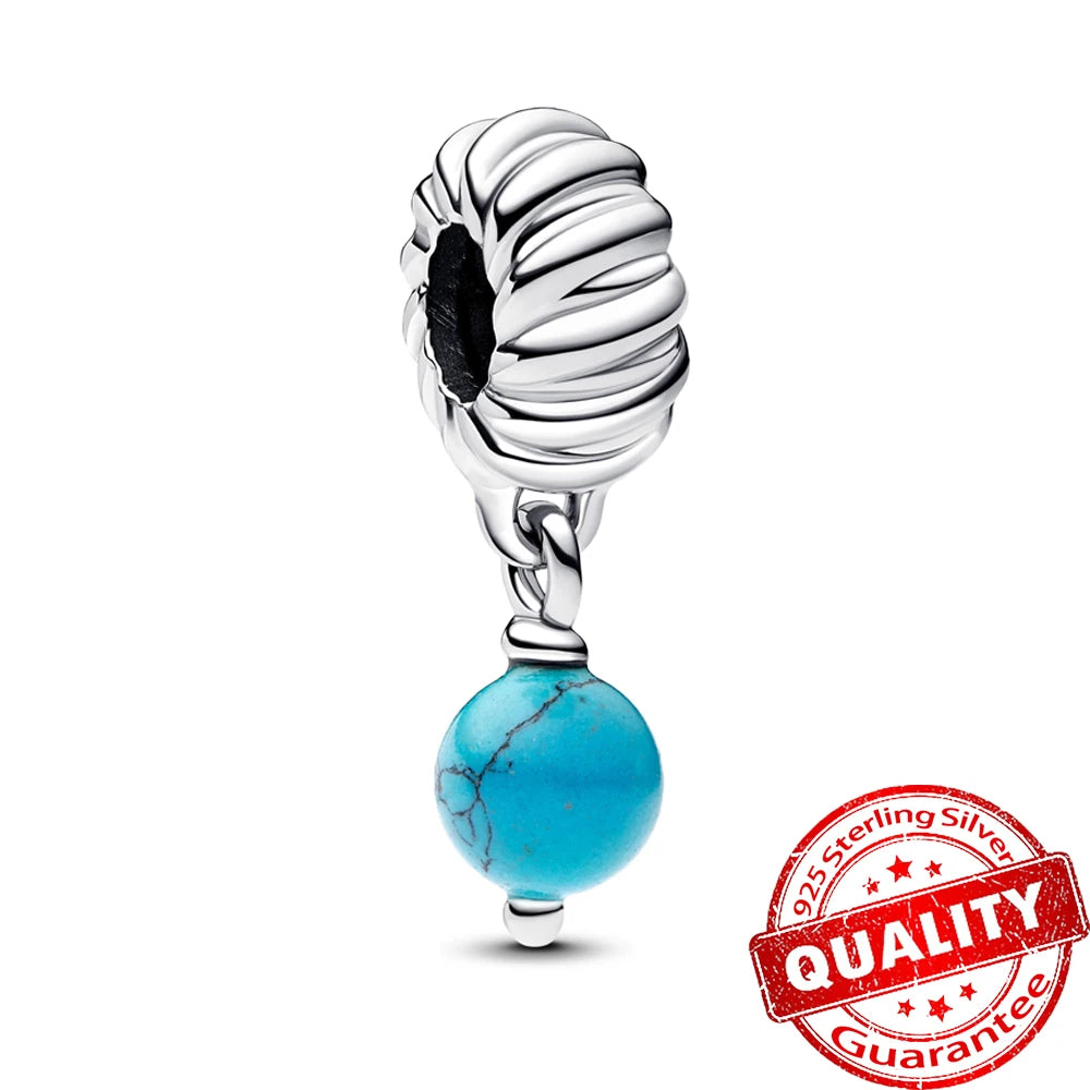 Underwater World 925 Sterling Silver Ocean Octopus Seashell Seahorse Starfish Pendant Fit DIY Bracelet Necklace Boutique Gift