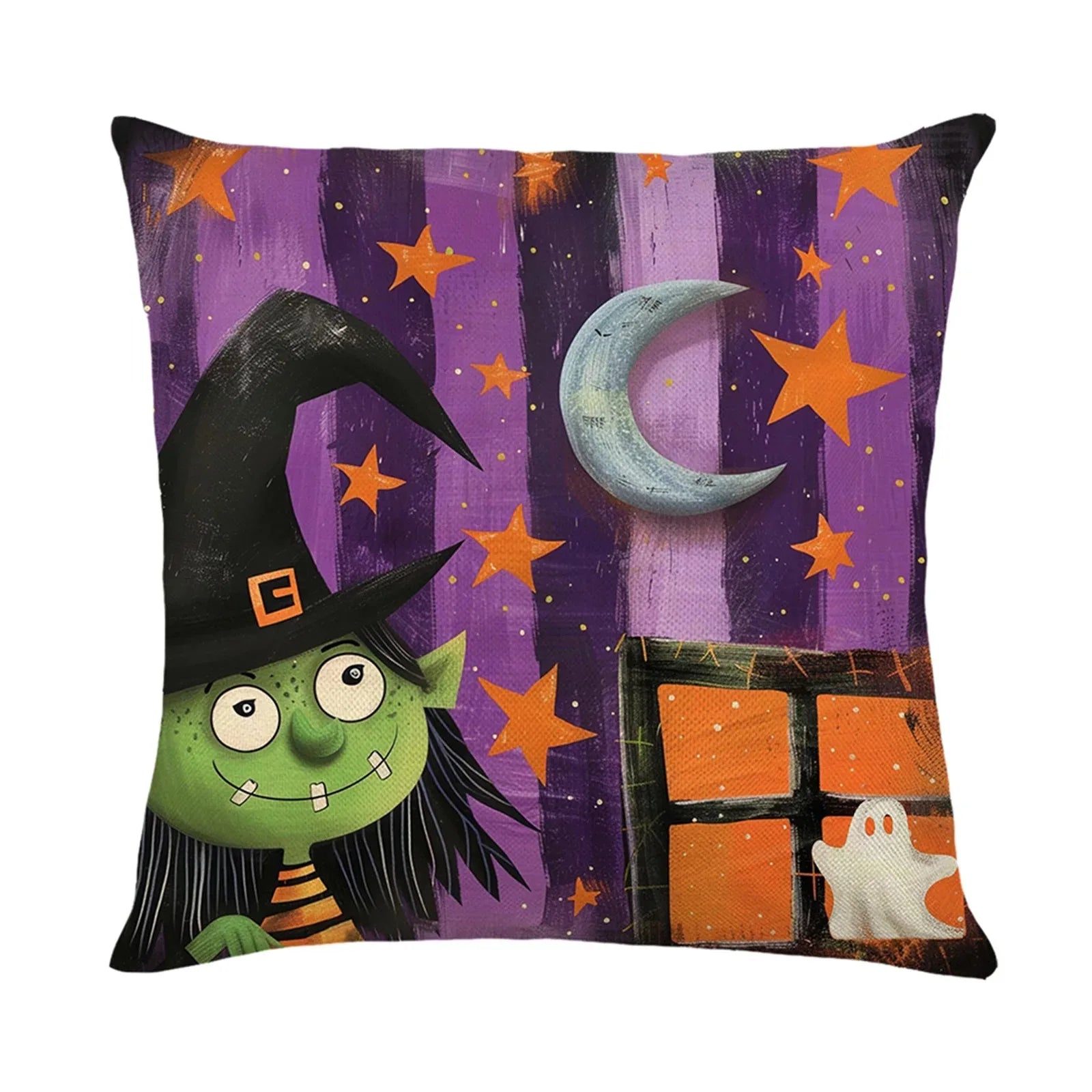 Home Decor Halloween Cat And Pumpkin Themed Pillow Covers Pattern Cushion Cover Suitable For Sofa Bedroom Car Pillow Cover