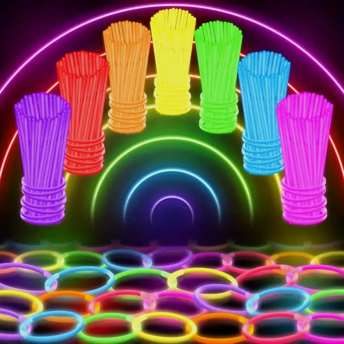 30/60PCS Plastic Glow Sticks Bulk 8 Inch Multicolor Glow in the Dark Accessories for Party Decorations Emergency Lighting ZSY